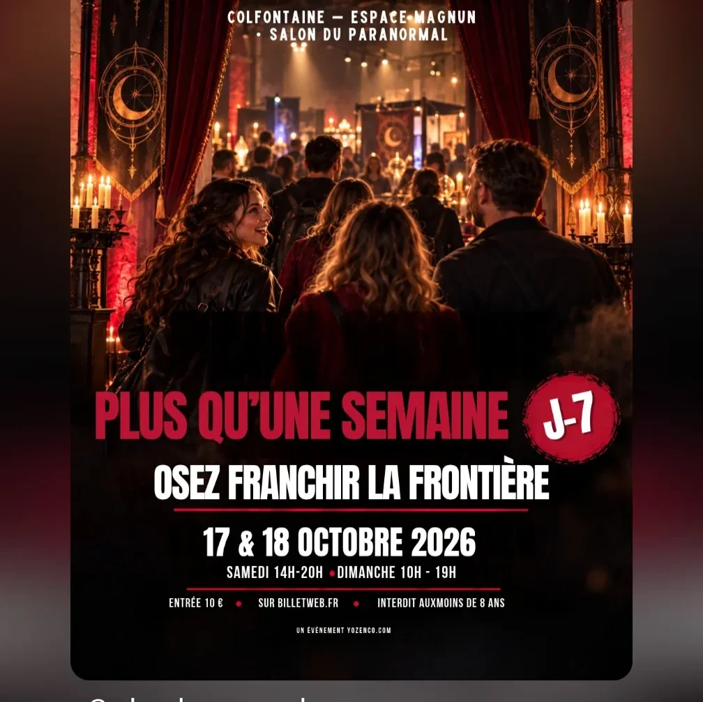 Salon du paranormal à Colfontaine 17&18 octobre